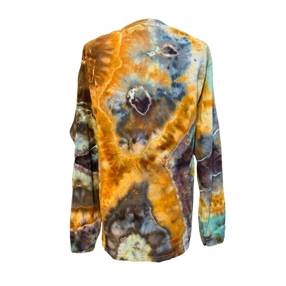 Handcrafted Ice Dyed Long Sleeve Unisex T-shirt NWT LARGE - Picture 5 of 5